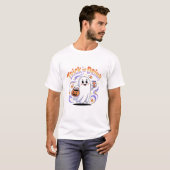 T-shirt Éffrayant Ghost Halloween Trick ou Drink (Devant entier)