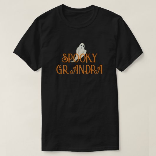T-shirt Éffrayant grand-père Halloween Tee noire (Design devant)