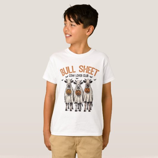 T-shirt Éffrayant Halloween Animaux De Ferme Trick Ou Trea (Devant entier)
