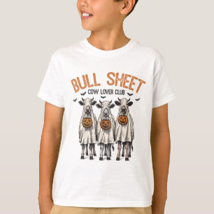 T-shirt Éffrayant Halloween Animaux De Ferme Trick Ou Trea