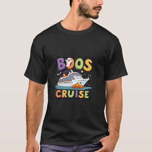 T-shirt Éffrayant Halloween Boos Cruise Squad Famille corr (Devant)