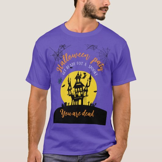 T-shirt éffrayant Halloween - Maison hantée & Ghos (Devant)