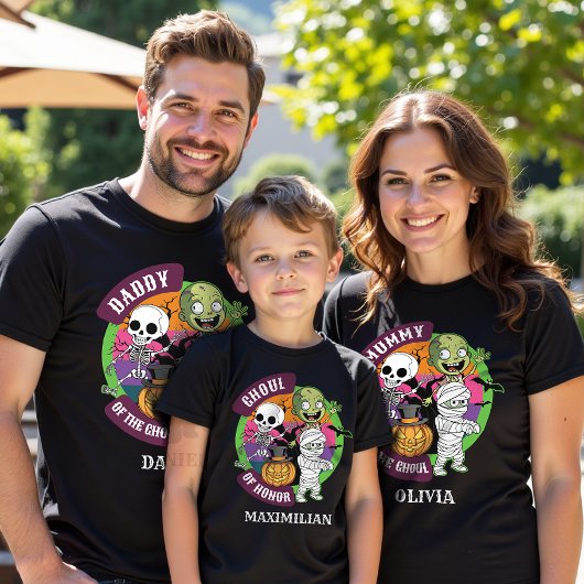 T-shirt Éffrayant Halloween Monster Papa de l'Anniversaire