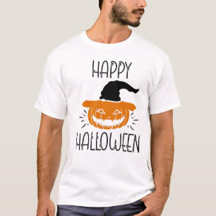 T-shirt Éffrayant Halloween Skuls Et Citrouille