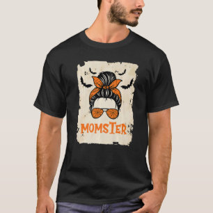 T-shirt Éffrayant Halloween Spider Web lunettes maman Mons