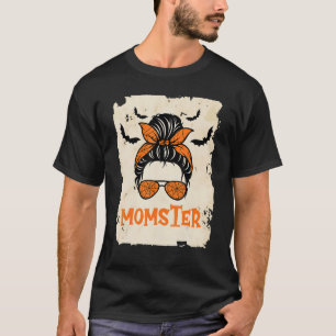 T-shirt Éffrayant Halloween Spider Web lunettes maman Mons