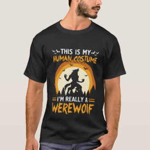 T-shirt éffrayant Halloween werewolf art