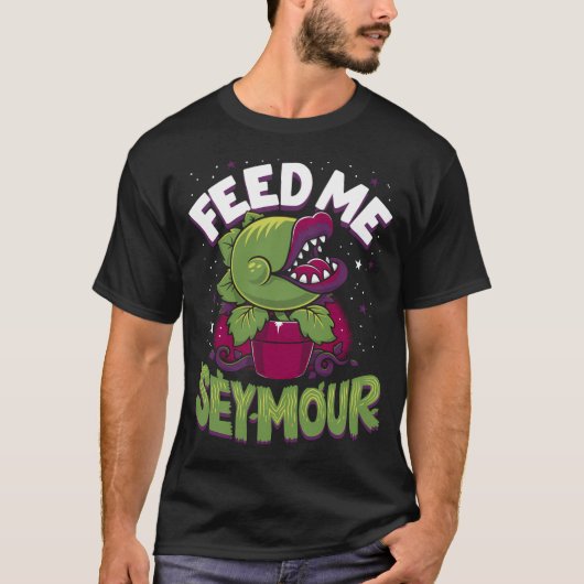 T-shirt Éffrayant Horror Feed Me - Déplaisant mignon Audre (Devant)