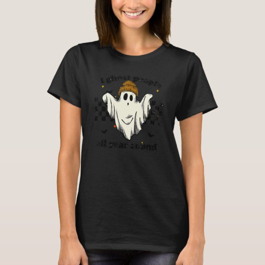 T-shirt Éffrayant I Ghost People Toute L'Année Halloween (Devant)