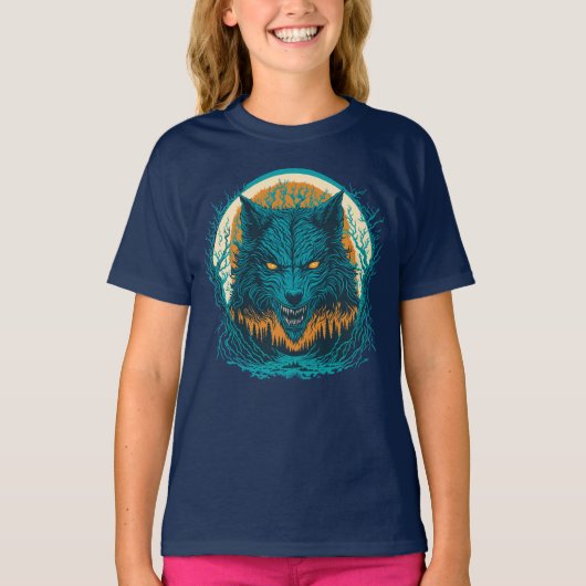 T-shirt Effrayant loup-garou (Devant)