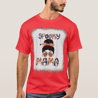 T-shirt Éffrayant Mama, Fille Fille Fête Horreur Léopard B