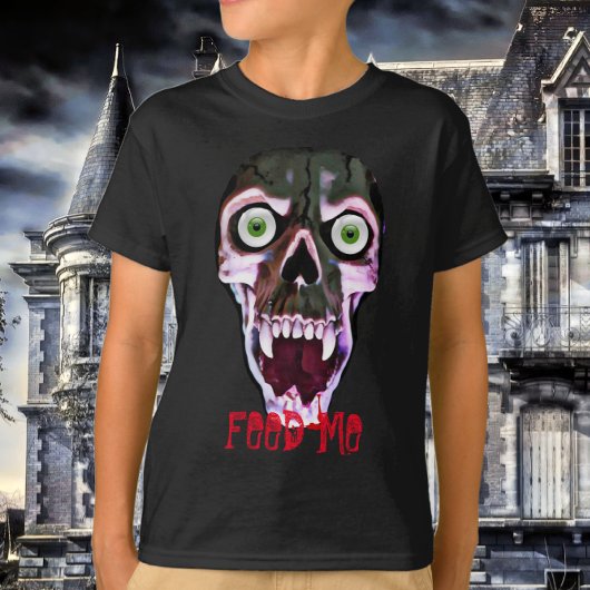 T-shirt Effrayant Me Feed Bloody Halloween Ghoul Crâne