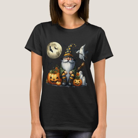T-shirt Éffrayant mignon Halloween Gnome 🎃 - Cadeau parfa (Devant)