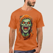 T-shirt Éffrayant monstre zombie Halloween (Devant)