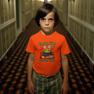 T-shirt Éffrayant Vibes Chemise d'Halloween pour enfants
