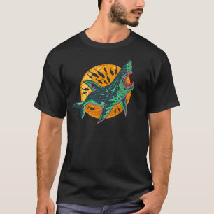 T-shirt Éffrayant Zombie Requin Halloween Créature marine