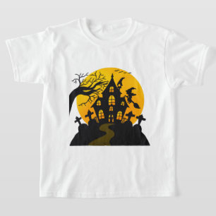 T-shirt Éffrayante sorcière et maison Halloween fun