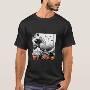 T-shirt Éffrayante vague Hokusai s Halloween T Shirt