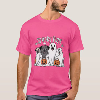 T-shirt Éffrayants petits carlins mignons en costumes fant