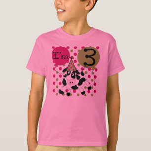 T-shirt Effrayez le 3ème anniversaire (le rose)