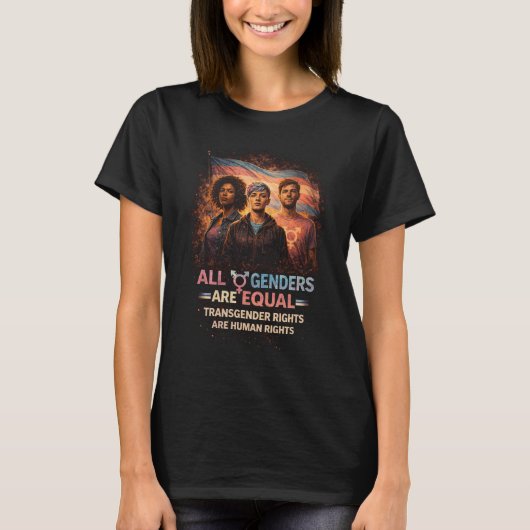 T-shirt Égal sous tous les drapeaux (Devant)