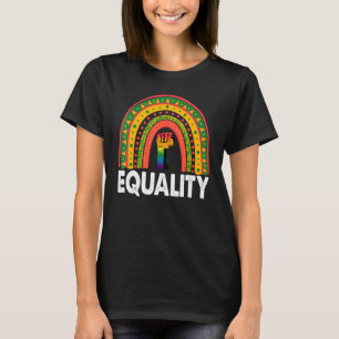 T-shirt Égalité Black Educator Rainbow Women African Blac