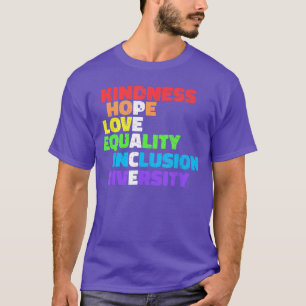 T-shirt Égalité de gentillesse inclusion diversité amour D