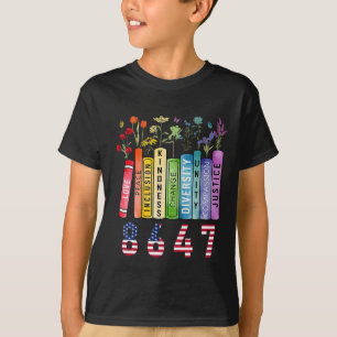 T-shirt Egalité des droits Livre Flower Anti Trump Feminis