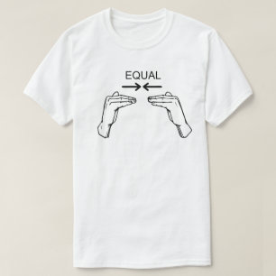 T-shirt Égalité d'humain de langue de signe d'égalité