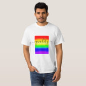 T-shirt Égalité LGBT Rainbow Pride drapeau Ombre Gradient (Devant entier)