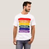 T-shirt Égalité, passionné, humanité (Devant entier)