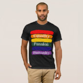 T-shirt Égalité, passionnée, humanité (Devant entier)