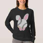 T-shirt Egg Baseball Rabbit Bunny Ears Funny Easter Day Pl (Devant)
