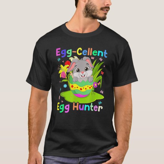 T-shirt Egg Cellent Egg Hunter Funny Bunny Easter (Devant)