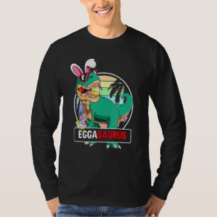 T-shirt Eggasaurus Rex Easter Bunny Eggs Panier Dinosaur B