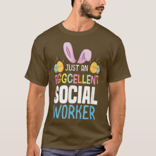 T-shirt Eggcellable Travailleur Social OEuf de Pâques Orei