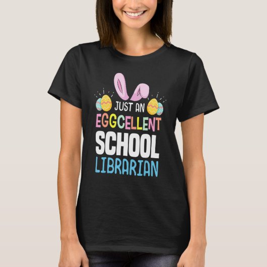 T-shirt Eggcellarian Bibliothécaire de l'école Enseignant (Devant)