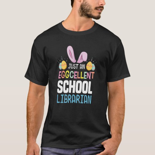T-shirt Eggcellarian Bibliothécaire de l'école Enseignant (Devant)