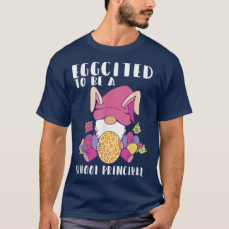 T-shirt Éggéré Être Un Principal De L'École Gnome Bunny Es