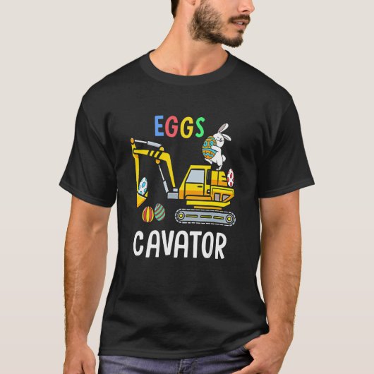 T-shirt Eggs Cavator Happy Easter Bunny Cute Boys Girls Ki (Devant)