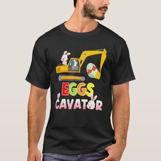 T-shirt Eggscavateur de lapin Chasse aux oeufs de Pâques E (Devant)