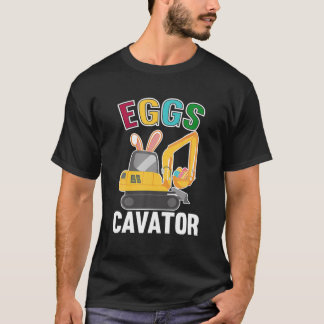T-shirt Eggscavator Drôle Excavateur OEufs Chasse Enfants
