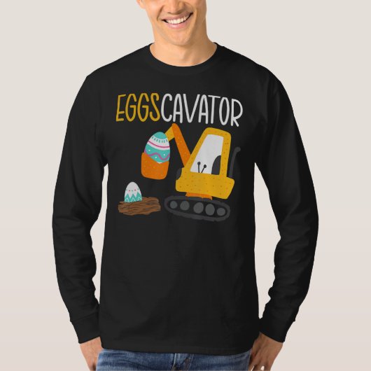 T-shirt Eggscavator Easter Egg Chasse Excavator Construire (Devant)