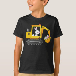 T-shirt Eggscavator Véhicule de construction OEufs de Pâqu