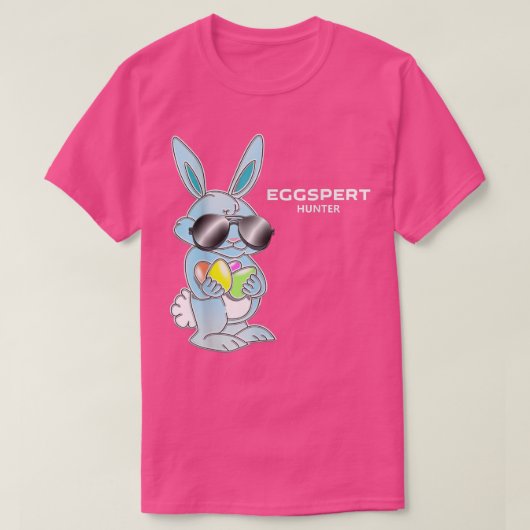 T-shirt Eggspert Hunter Chasse aux Oeufs Cool Lapin de Pâq (Design devant)