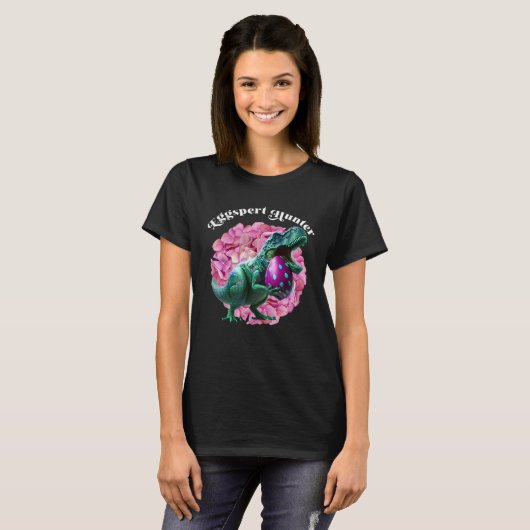 T-shirt Eggspert Hunter Easter Egg Hunting Easter Dinosaur (Devant entier)