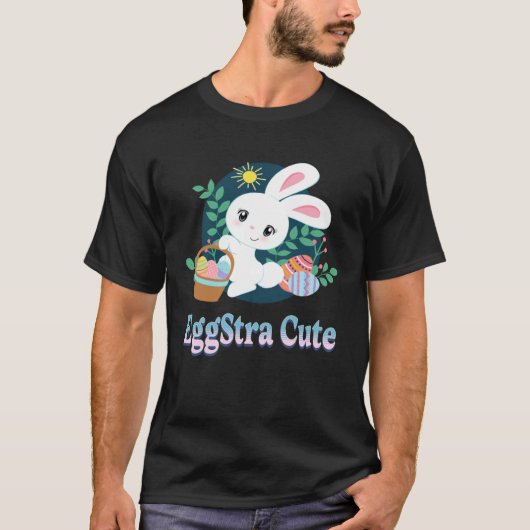 T-shirt EggStra Cute Easter Pun Saying Easter Bunny Eggs G (Devant)