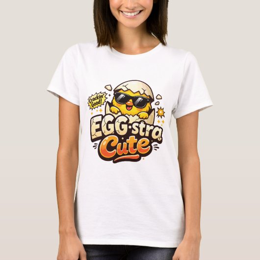 T-shirt Eggstra Cute - Küken im Ei (Devant)