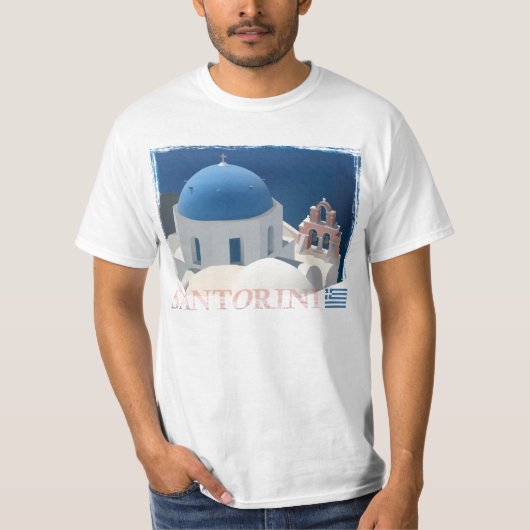 T-shirt Église de Santorini (Devant)