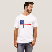 T-shirt église du drapeau épiscopal religion croix dieu (Devant entier)